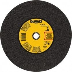 DeWALT - 14" 24 Grit Aluminum Oxide Cutoff Wheel - 0.109" Thick, 1" Arbor, 4,300 Max RPM, Use with Stationary Tools - Americas Industrial Supply