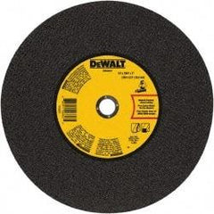 DeWALT - 14" 24 Grit Aluminum Oxide Cutoff Wheel - 0.109" Thick, 1" Arbor, 4,300 Max RPM, Use with Stationary Tools - Americas Industrial Supply