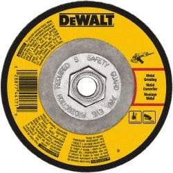 DeWALT - 24 Grit, 9" Wheel Diam, 1/8" Wheel Thickness, Type 27 Depressed Center Wheel - Aluminum Oxide, Diamond Matrix Bond, 6,600 Max RPM, Compatible with Angle Grinder - Americas Industrial Supply