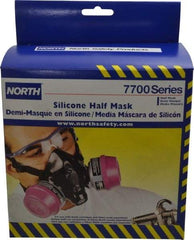 North - Series 7700, Size S Half Mask Respirator - 2-Point Suspension, Threaded Connection - Americas Industrial Supply