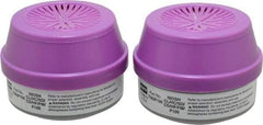 North - White and Purple P100 Cartridge and Filter Combination - Series 7506, Protects Against Acid Gas - Americas Industrial Supply