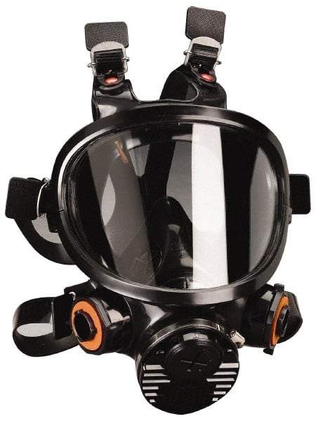 3M - Series 7800S, Size M Full Face Respirator - 6-Point Suspension, Bayonet & DIN Connection - Americas Industrial Supply