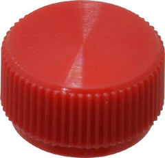 Made in USA - Knurled Plastic Thumb Screw - 1/2" OAL, 3/8" Head Diam x 3/16" Head Height - Americas Industrial Supply
