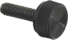 Made in USA - #6-32 Knurled Shoulder Steel Thumb Screw - 1/2" OAL, 3/8" Head Diam - Americas Industrial Supply