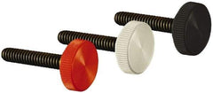 Made in USA - 1/4-20 Knurled Shoulder Steel Thumb Screw - 3/4" OAL, 3/4" Head Diam - Americas Industrial Supply