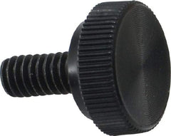 Made in USA - #8-32 Knurled Shoulder Steel Thumb Screw - 3/8" OAL, 1/2" Head Diam - Americas Industrial Supply