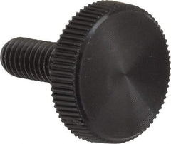 Made in USA - #10-32 Knurled Shoulder Steel Thumb Screw - 1/2" OAL, 5/8" Head Diam - Americas Industrial Supply