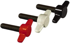 Made in USA - #10-32 Tee Steel Thumb Screw - 1/2" OAL, 1" Head Diam - Americas Industrial Supply