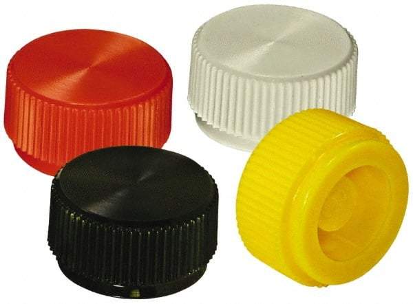 Made in USA - Knurled Plastic Thumb Screw - 3/8" OAL, 3/8" Head Diam x 3/16" Head Height - Americas Industrial Supply