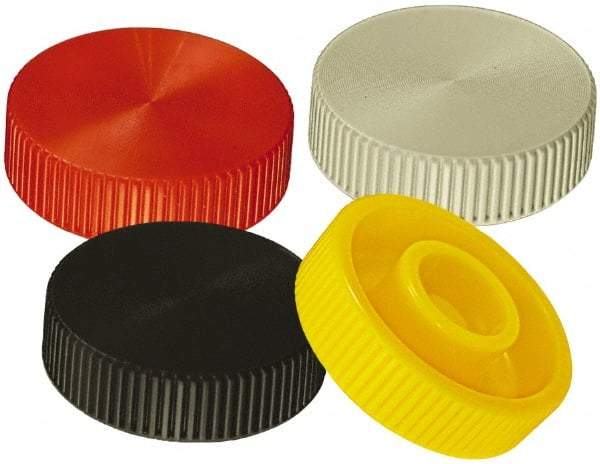 Made in USA - Knurled Plastic Thumb Screw - 1" OAL, 1" Head Diam x 13/32" Head Height - Americas Industrial Supply