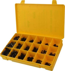 Made in USA - 360 Piece Acetal Resin Socket Head Cap Screws - #4-40 to 5/16-18 Thread - Americas Industrial Supply