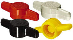 Made in USA - Tee Plastic Thumb Screw - 1-1/2" OAL, 1-1/2" Head Diam x 13/32" Head Height - Americas Industrial Supply