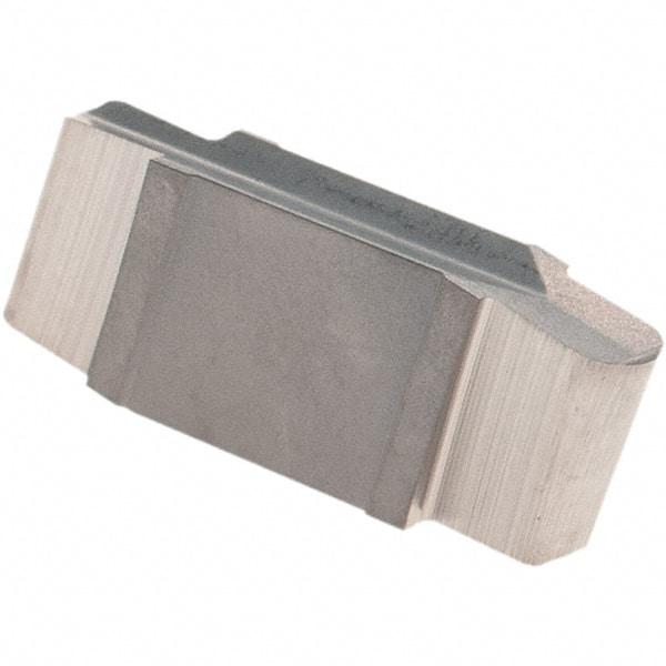 Iscar - 200100GIP Grade IC20, 2mm Cutting Width Carbide Grooving Insert - 3mm Max Depth of Cut, Neutral, 1mm Corner Radius, Uncoated - Americas Industrial Supply