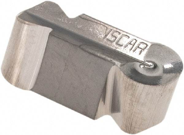 Iscar - 500250GIPA Grade IC20, 5mm Cutting Width Carbide Grooving Insert - 2.5mm Max Depth of Cut, Neutral, 2.5mm Corner Radius, Uncoated - Americas Industrial Supply