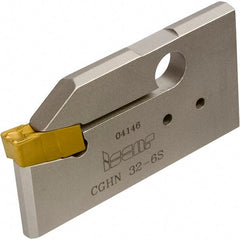 Iscar - 3.5 to 5mm Groove Width, 21mm Max Depth of Cut, Neutral Cut, CGHN Indexable Grooving Blade - Multiple Insert Styles, Series Cut Grip - Americas Industrial Supply