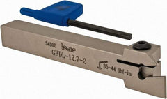Iscar - External Thread, 0.32" Max Depth of Cut, 0.016" Min Groove Width, 4-1/2" OAL, Left Hand Indexable Grooving Cutoff Toolholder - 0.062 Seat Size, 1/2" Shank Height x 1/2" Shank Width, GI../GPV/TIP Insert Style, GHD Toolholder Style, Series Cut Grip - Americas Industrial Supply