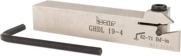 Iscar - GHD, External, Left Hand, 0.4" Max Depth of Cut, 0.157 to 0.197" Groove Width, Indexable Grooving Tool Holder - GI.. Insert Compatibility, 3/4" Shank Height, 3/4" Shank Width, 4-1/2" OAL - Americas Industrial Supply