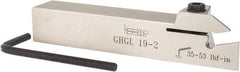 Iscar - GHG, External, Left Hand, 1.34" Max Depth of Cut, 0.016 to 3/32" Groove Width, Indexable Grooving Tool Holder - GI..,TIP.. Insert Compatibility, 3/4" Shank Height, 3/4" Shank Width, 4-1/2" OAL - Americas Industrial Supply