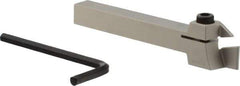 Iscar - External Thread, 1/2" Max Depth of Cut, 0.118" Min Groove Width, 4-1/2" OAL, Right Hand Indexable Grooving Cutoff Toolholder - 1/2" Shank Height x 1/2" Shank Width, GI.. Insert Style, GHG Toolholder Style, Series Cut Grip - Americas Industrial Supply