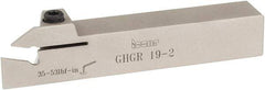 Iscar - GHG, External, Right Hand, 1.34" Max Depth of Cut, 0.016 to 3/32" Groove Width, Indexable Grooving Tool Holder - GI..,TIP.. Insert Compatibility, 3/4" Shank Height, 3/4" Shank Width, 4-1/2" OAL - Americas Industrial Supply