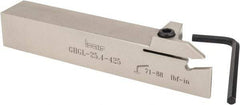 Iscar - GHG, External, Left Hand, 2" Max Depth of Cut, 0.185 to 1/4" Groove Width, Indexable Grooving Tool Holder - GI..,TIP.. Insert Compatibility, 1" Shank Height, 1" Shank Width, 6" OAL - Americas Industrial Supply
