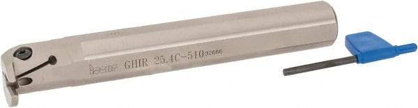 Iscar - GHI, Internal, Right Hand, 0.393" Max Depth of Cut, 0.157 to 0.208" Groove Width, Indexable Grooving Tool Holder - GIFI.., GIMY.., GINI.., GIPI.., TIPI.. Insert Compatibility, 1" Shank Width, 7" OAL, Through Coolant - Americas Industrial Supply