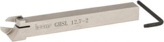 Iscar - GHS, External, Left Hand, 1" Max Depth of Cut, 0.087 to 1/8" Groove Width, Indexable Grooving Tool Holder - GIG, GIM, GIP, TIP Insert Compatibility, 1/2" Shank Height, 1/2" Shank Width, 4.72" OAL - Americas Industrial Supply