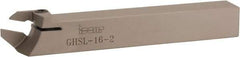 Iscar - GHS, External, Left Hand, 1.26" Max Depth of Cut, 2.2 to 3.15mm Groove Width, Indexable Grooving Tool Holder - GIG, GIM, GIP, TIP Insert Compatibility, 16mm Shank Height, 16mm Shank Width, 120mm OAL - Americas Industrial Supply