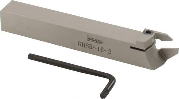 Iscar - GHS, Right Hand Cut, 1.26" Max Workpc Diam, GIG, GIM, GIP, TIP Insert, Indexable Cutoff Toolholder - 1.26 Max Depth of Cut, 16mm Shank Width, 16mm Shank Height, 120mm OAL - Americas Industrial Supply