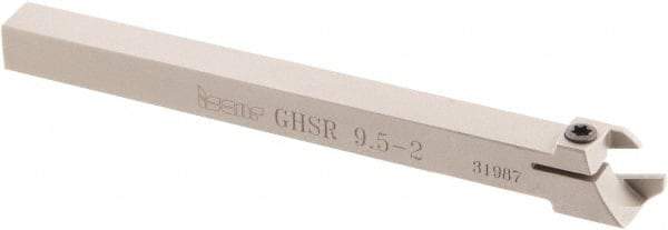 Iscar - GHS, External, Right Hand, 0.395" Max Depth of Cut, 0.087 to 1/8" Groove Width, Indexable Grooving Tool Holder - GIG, GIM, GIP, TIP Insert Compatibility, 3/8" Shank Height, 3/8" Shank Width, 4.72" OAL - Americas Industrial Supply