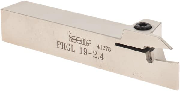 Iscar - PHG, External, Left Hand, 0.67" Max Depth of Cut, 3/32 to 1/8" Groove Width, Indexable Grooving Tool Holder - GDMW 2.4 Insert Compatibility, 3/4" Shank Height, 3/4" Shank Width, 4-1/2" OAL - Americas Industrial Supply