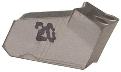 Iscar - GFL W IC20 Grade, 0.1181" Cutting Width, Carbide Cutoff Insert - 8° Left Hand Lead Angle, 0.0079" Cnr Rad, Single End - Americas Industrial Supply