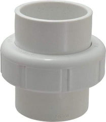 Value Collection - 1-1/2" PVC Plastic Pipe Union with EPDM O-Ring - Schedule 40, Slip End Connections - Americas Industrial Supply