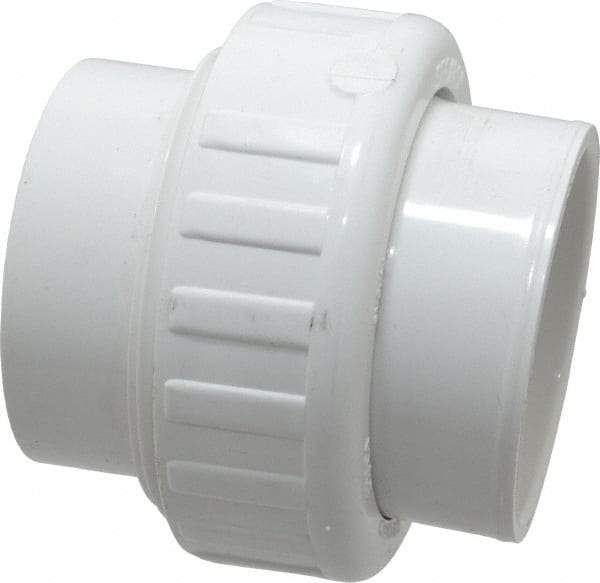 Value Collection - 2" PVC Plastic Pipe Union with EPDM O-Ring - Schedule 40, Slip End Connections - Americas Industrial Supply