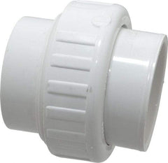 Value Collection - 2" PVC Plastic Pipe Union with EPDM O-Ring - Schedule 40, Slip End Connections - Americas Industrial Supply