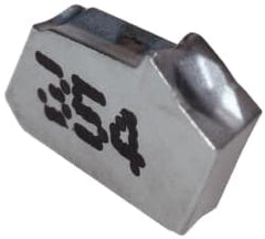 Iscar - GFR IC354 Grade, 0.063" Cutting Width, Carbide Cutoff Insert - 15° Right Hand Lead Angle, 0.0063" Cnr Rad, TiCN Coated, Single End - Americas Industrial Supply