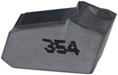 Iscar - GFR IC354 Grade, 0.1614" Cutting Width, Carbide Cutoff Insert - 4° Right Hand Lead Angle, 0.0094" Cnr Rad, TiCN Coated, Single End - Americas Industrial Supply