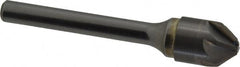 SGS - 1/2" Head Diam, 1/4" Shank Diam, 6 Flute 82° Solid Carbide Countersink - Americas Industrial Supply