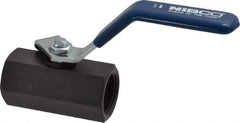 NIBCO - 3/4" Pipe, Carbon Steel Standard Ball Valve - 1 Piece, Inline - One Way Flow, FNPT x FNPT Ends, Lever Handle, 2,000 WOG - Americas Industrial Supply