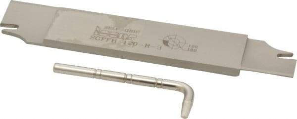 Iscar - 1.2598" Blade Height, 0.2047" Blade Width, 5.9055" OAL, Right Hand Cut, Double End Indexable Cut-Off Blade - 25mm Max Depth of Cut, SGFFH Blade, Self Grip Series - Americas Industrial Supply