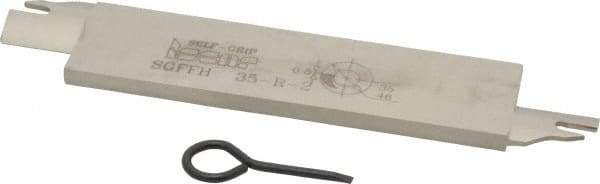 Iscar - 1.2598" Blade Height, 0.2047" Blade Width, 5.9055" OAL, Right Hand Cut, Double End Indexable Cut-Off Blade - 20mm Max Depth of Cut, SGFFH Blade, Self Grip Series - Americas Industrial Supply