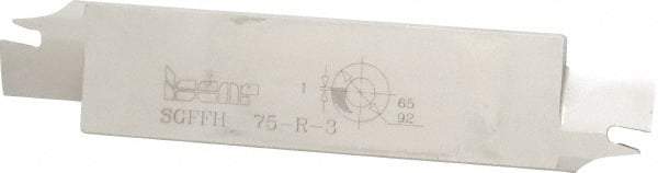 Iscar - 1.2598" Blade Height, 0.2047" Blade Width, 5.9055" OAL, Right Hand Cut, Double End Indexable Cut-Off Blade - 20mm Max Depth of Cut, SGFFH Blade, Self Grip Series - Americas Industrial Supply