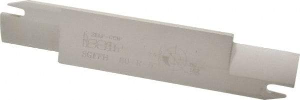 Iscar - 1.2598" Blade Height, 0.2047" Blade Width, 5.9055" OAL, Right Hand Cut, Double End Indexable Cut-Off Blade - 32mm Max Depth of Cut, SGFFH Blade, Self Grip Series - Americas Industrial Supply