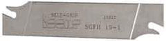 Iscar - 3/4" Blade Height, 0.0472" Blade Width, 3.3858" OAL, Right Hand Cut, Double End Indexable Cut-Off Blade - SGFH Blade, Self Grip Series - Americas Industrial Supply