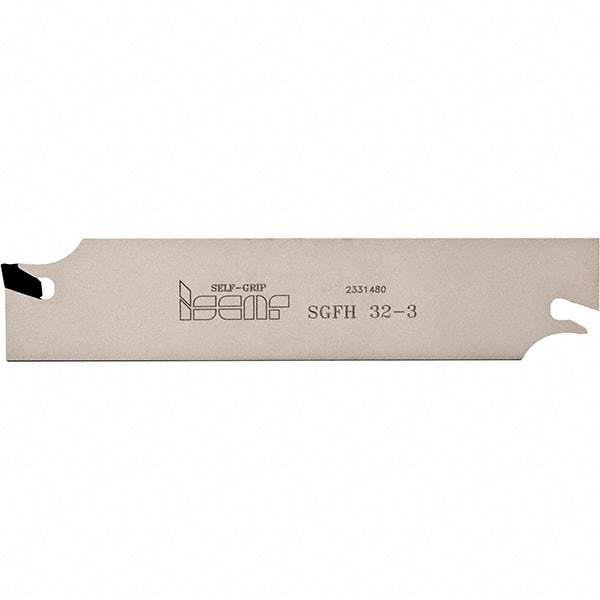 Iscar - 1.0236" Blade Height, 1/8" Blade Width, 2.4803" OAL, Neutral Cut, Single End Indexable Cut-Off Blade - SGFH Blade, Self Grip Series - Americas Industrial Supply