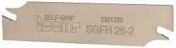 Iscar - 1.0236" Blade Height, 1/16" Blade Width, 4.3307" OAL, Right Hand Cut, Double End Indexable Cut-Off Blade - SGFH Blade, Self Grip Series - Americas Industrial Supply