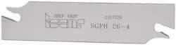 Iscar - 1.0236" Blade Height, 1/8" Blade Width, 4.3307" OAL, Right Hand Cut, Single End Indexable Cut-Off Blade - SGFH Blade, Self Grip Series - Americas Industrial Supply