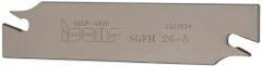 Iscar - 1.0236" Blade Height, 0.1575" Blade Width, 4.3307" OAL, Right Hand Cut, Single End Indexable Cut-Off Blade - SGFH Blade, Self Grip Series - Americas Industrial Supply