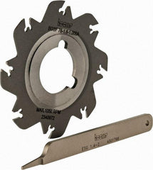 Iscar - Arbor Hole Connection, 0.049" Cutting Width, 0.7" Depth of Cut, 3" Cutter Diam, 1" Hole Diam, 8 Tooth Indexable Slotting Cutter - SGSF Toolholder, GSFN, GSFU Insert - Americas Industrial Supply