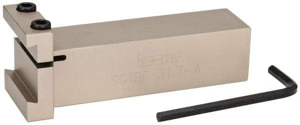 Iscar - Tool Block Style SGTBF, 1.26" Blade Height, 5" OAL, 1.9"& OAH, Indexable Cutoff Blade Tool Block - 1-1/4" Shank Height, 1-1/4" Shank Width, Reversible, Series Self Grip - Americas Industrial Supply